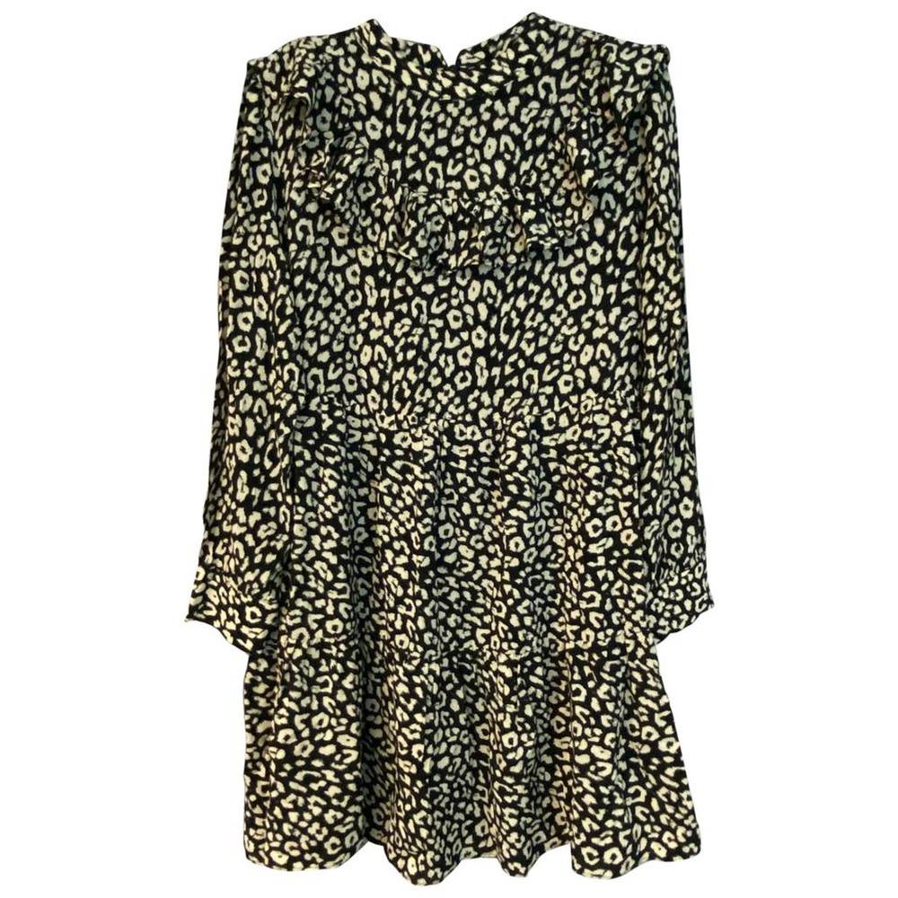 NWT ZARA WOMAN PRINTED LONG SLEEVES VISCOSE DRESS M